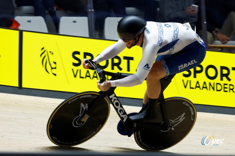 2025 UEC Track Elite European Championships - Zolder  - Day3 - 14/02/2025 - Men?s Sprint - Mikhail Yakovlev (ISR) - photo Roberto Bettini/SprintCyclingAgency?2025